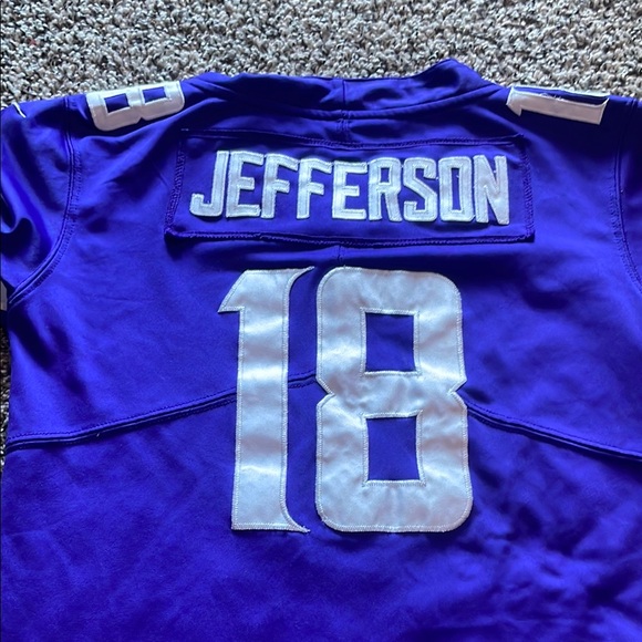 NFL Minnesota Vikings Purple and Yellow Jefferson Jersey - Picture 8 of 8